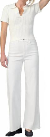 Joe's Mia Petite High Rise Wide Leg Jeans In White