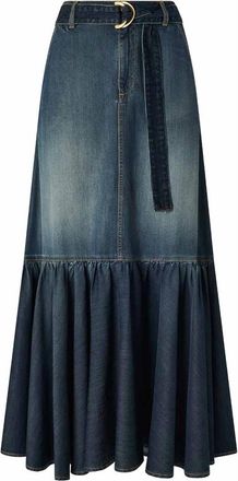 Pinko Guardiano Long Skirt With Belt