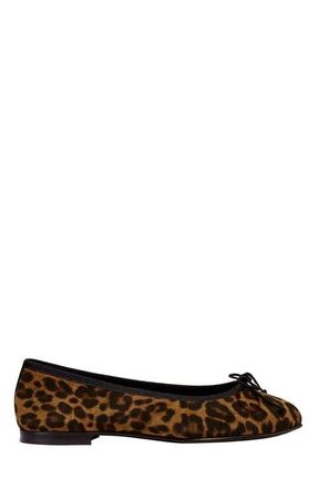 Margaux Eyewear The Demi Flat in Leopard Suede at Nordstrom, Size 36.5