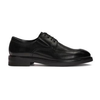 Kazar Zwarte halfhoge schoenen met decoratieve stiksels - Heren - Nette schoenen - Zwart - 44 EU - Leer - Schoenen