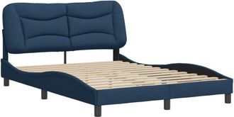 vidaXL Cama Sin Colch&oacute;n Tela Azul 140x200 Cm Vidaxl