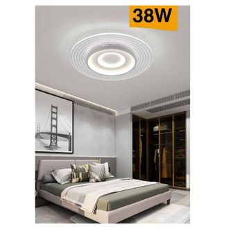Trade Shop Trade Shop Traesio - Trade Shop - Plafoniera Led Moderna 38 Watt Finitura Bianca Luce Calda Fredda Naturale C40-b