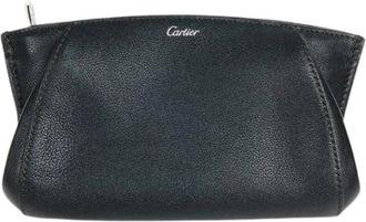 Cartier Pre-owned Vintage Clutch - Dames - Vintage Clutch - Zwart - ONE Size - Leer - Vintage