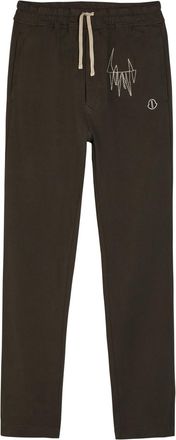 Rick Owens X Moncler Logo-appliqu&eacute;d Cotton Sweatpants - Brown - XL
