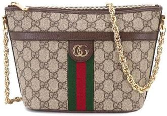 Gucci Pre-owned GG Supreme Schoudertas - Dames - Vintage Schoudertas - Beige - ONE Size - Leer - Vintage