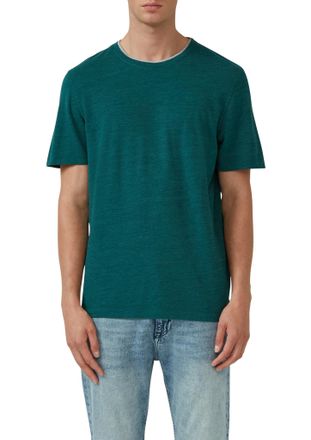 s.Oliver T-Shirt S.OLIVER, Herren, Gr. 3XL, bottle gr&uuml;n, Piqu&eacute;, Obermaterial: 55% Baumwolle, 45% Polyester, meliert, regular fit normal, Rundhals, Shirts T-Shi