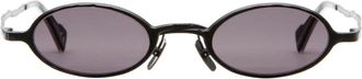 Kuboraum Modern Oval Black Sunglasses
