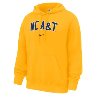 Nike Mens College (North Carolina A&T University) Fleece Pullover Hoodie in Yellow | M31233NCAT26-GLD
