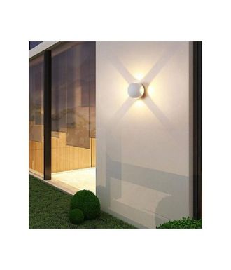 Trade Shop Trade Shop - Applique Muro A Sfera 4 Fasci Di Luce Esterno Bianco Luce 3000k 6000k 4000k Es58