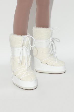 Moon Boot Snow Boots Icon Faux Fur, Womens, White