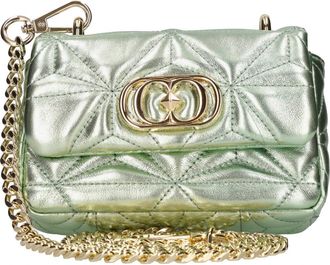 La Carrie Shiny Mini Leren Tas - Dames - Schoudertassen - Groen - ONE Size - Leer - Tassen