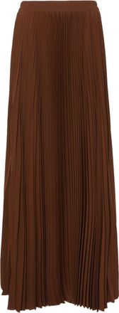 Styland pleated maxi skirt - women - Polyester - L - Brown