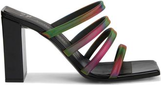 Giuseppe Zanotti 85mm Shangay mules - women - Other fibres - 37.5 - Multicolour