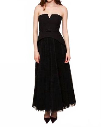 Hutch Lilibet Strapless Maxi Dress In Black
