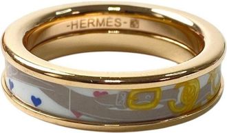 Hermès Gold Metal Band Ring (Pre-Owned)