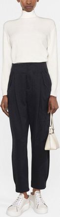 Brunello Cucinelli Ribbed Cashmere Roll-Neck Sweater - Cream