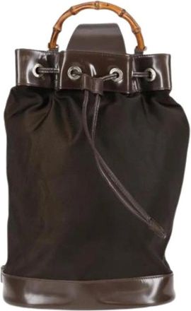 Gucci Pre-owned Bucket Bags, female, Brown, Size: ONE SIZE Pre-owned Bucket Bag