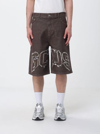 GCDS Cotton Denim Bermuda Shorts with Embroidered Logo