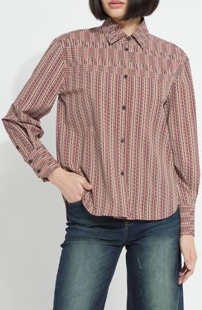 Lyss&eacute; Marjorie Placed Print Shirt in Transeasonal Crossover at Nordstrom, Size X-Small