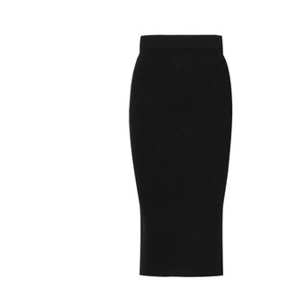 Kaos Geribbelde Viscosemix Slim Fit Leggings - Dames - Midirokken - Zwart - XS - Rokken