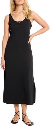 Nic+Zoe Henley Midi Tank Dress in Black Onyx at Nordstrom Rack, Size X-Large