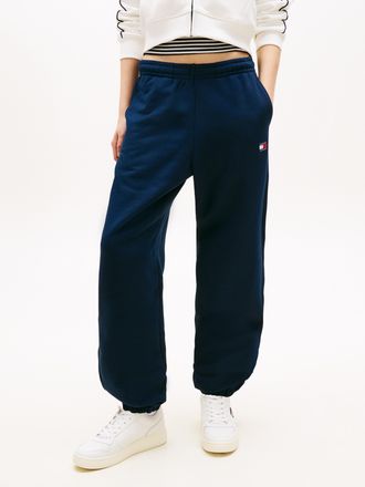 Tommy Jeans Sweathose TOMMY JEANS TJW BADGE SWEATPANT, Damen, Gr. XL (42), N-Gr, schwarz night navy, Web, Obermaterial: 100% Baumwolle, Hosen Sweathose