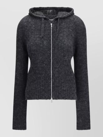 Our Legacy alpaca-blend ribbed zip-up hoodie