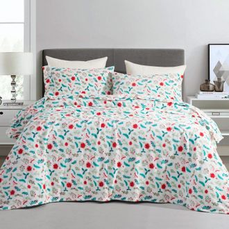 Elegant Comfort 4-Piece Holiday Christmas Velvet Plush Flannel Sheet Set