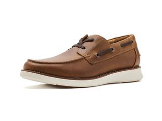 Florsheim Launch Moc Toe Boat Shoes Mens Shoes Brown Crazy Horse : 10.5 W (3E), Leather