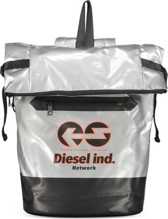 Diesel Zaino con logo - Argento