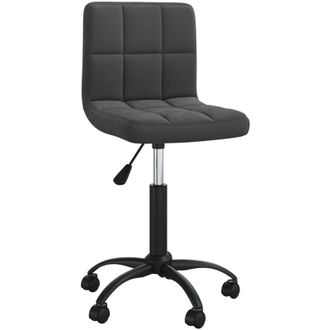 vidaXL Silla de oficina giratoria de terciopelo negro vidaXL