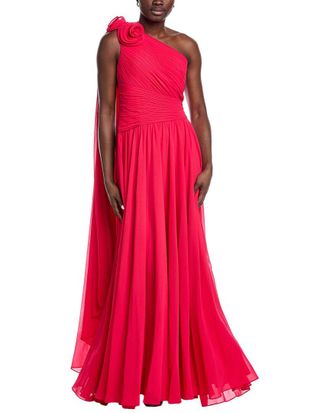 Teri Jon by Rickie Freeman Chiffon Drape Gown