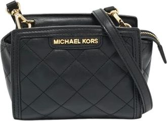 Michael Kors Pre-owned Cross Body Bags, female, Black, Size: ONE SIZE Pre-owned Quilted Leather Crossbody Bag