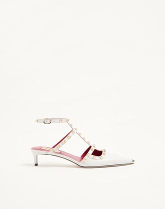 Valentino Garavani Rockstud Court Shoes In Kid Leather 40Mm Wo