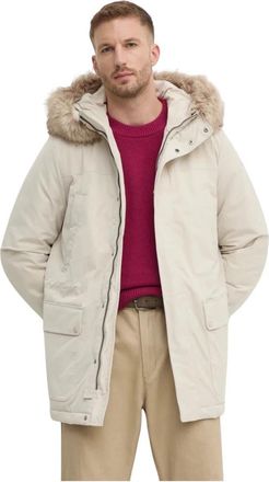 Geox Sandford Parka - Heren - Parka Jassen - Beige - 2XL - Leer - Jassen