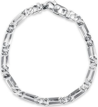 Pompeii3 Mens Designer Figaro Link 14k Gold (18gram) or Platinum (29gram) 5.5mm Bracelet 8