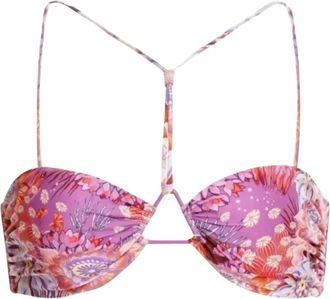 Agua Bendita Bloemen Bikini Top Erma - Dames - Bikinis - Veelkleurig - S - Katoen - Badmode