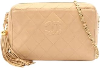 Chanel Pre-owned Vintage Crossbody Bag - Dames - Vintage Schoudertas - Beige - ONE Size - Vintage
