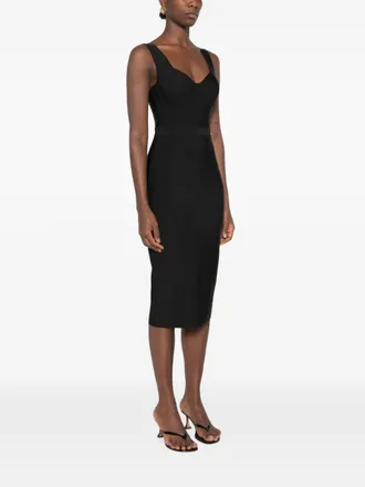 Elisabetta Franchi Sweetheart Neckline Dress - Black