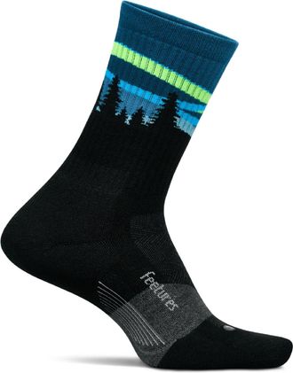 Feetures Trail Max Cushion Mini Crew Socks Blue M