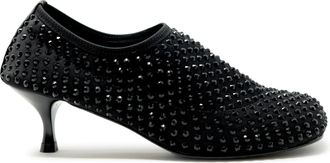 Elena Iachi Black Leather/glitter Shoes