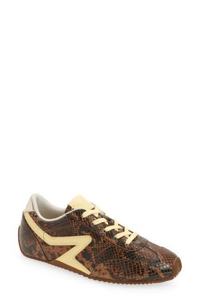 Rag & Bone Retro Runner Slim Ultra Sneaker in Mocha Snake at Nordstrom, Size 10.5Us