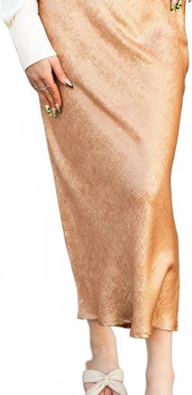 Dress Forum Sparkle Maxi Skirt In Gold Sand
