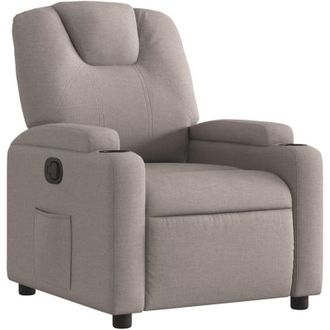 vidaXL Sill&oacute;n Reclinable De Tela Gris Taupe Vidaxl