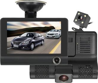 OEM C&aacute;mara De Salpicadero Para Coche Full Hd 1080p Con Tarjeta Dvr, Wdr, 3 Lentes Y Visi&oacute;n Nocturna Cw241