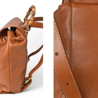 Gucci Pre-owned Backpacks, female, Brown, Size: ONE SIZE Pre-owned Leather gucci-bags