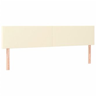 vidaXL Cabeceros 2 Unidades Cuero Sint&eacute;tico Color Crema 100x5x78/88 Cm Vidaxl