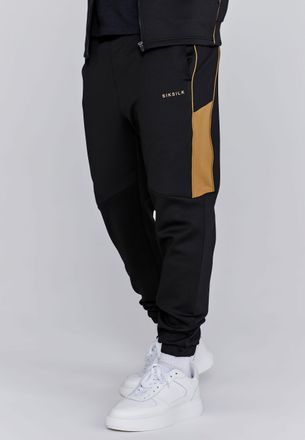 Siksilk Joggers de ajuste muscle negros para hombre SikSilk S