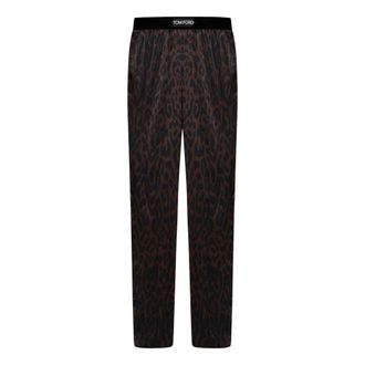 Tom Ford Pyjamas, male, Brown, Size: S Silk Pajama Pants