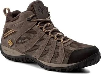 Columbia Mens Redmond Mid Wp Hiking Boot In Cordovan/dark Banana